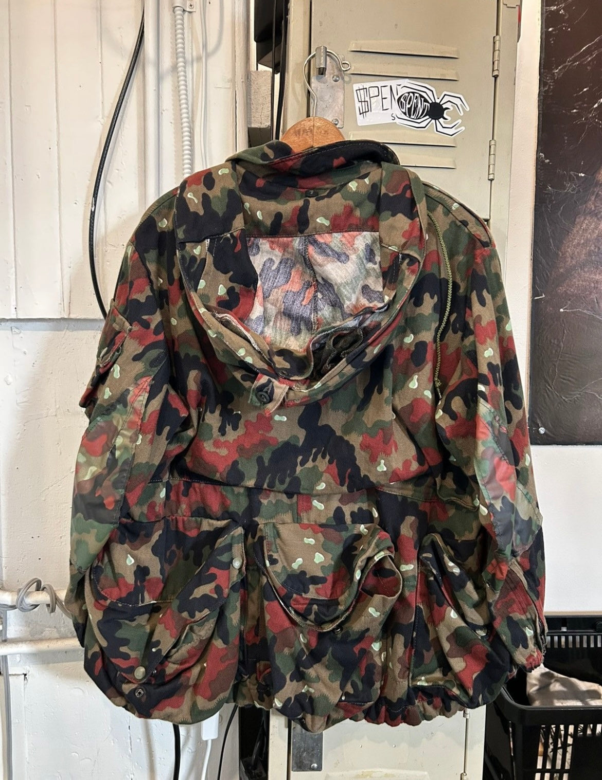 Vintage Swiss Army Camo Cargo jacket