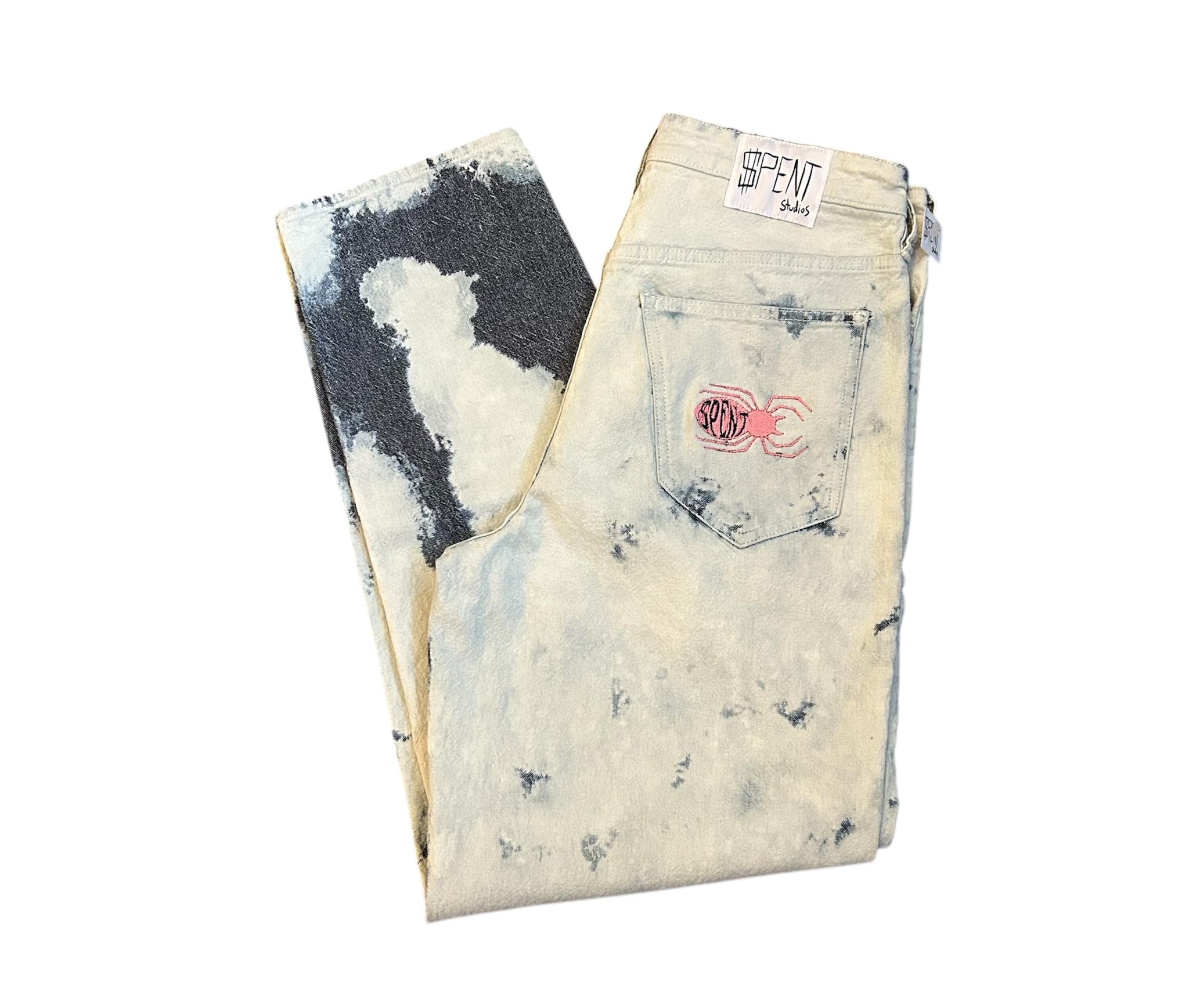 $pider Acid Wash jeans
