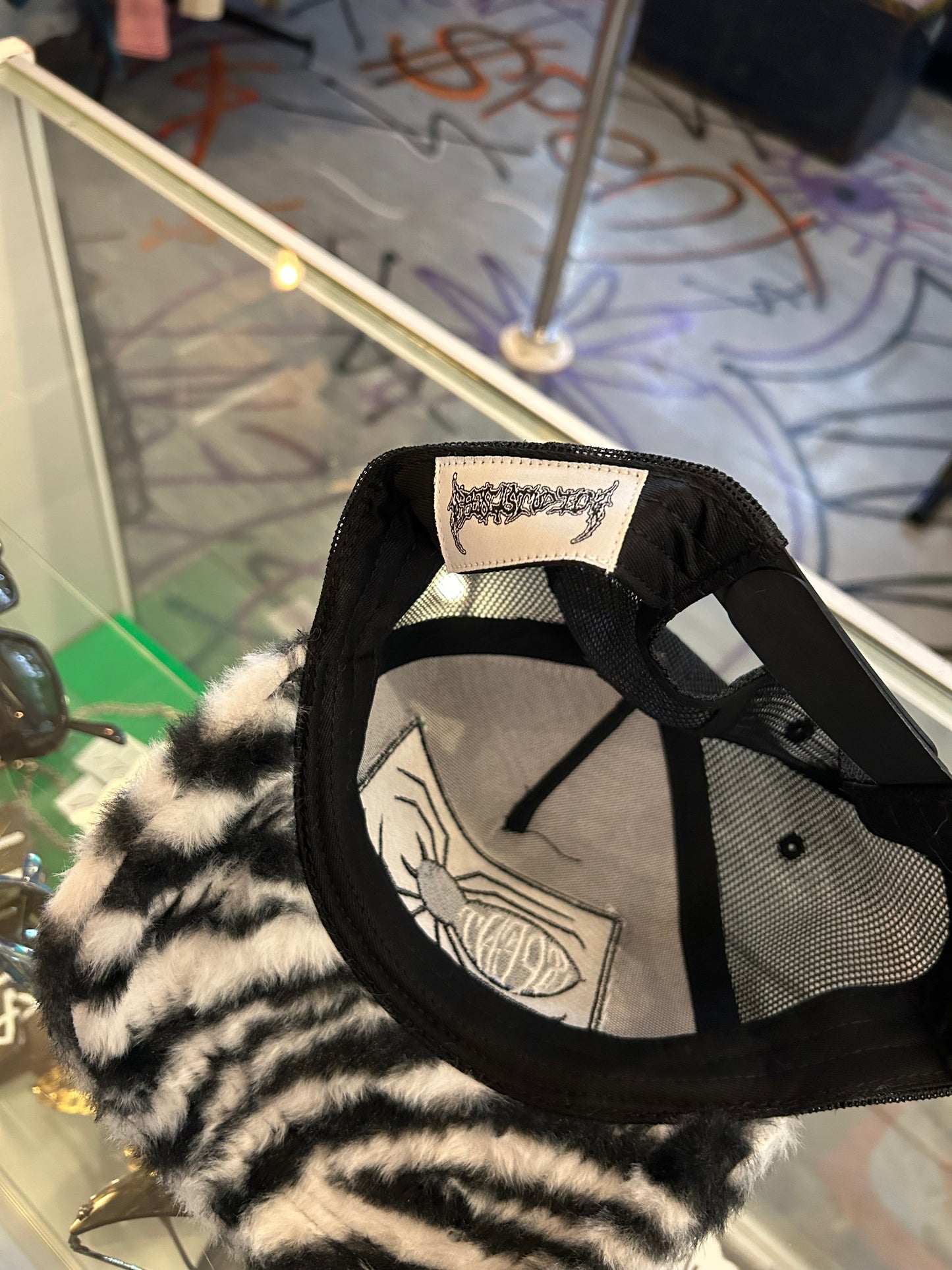 Furry Zebra Trucker hat