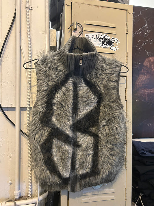 Painted Fur vest