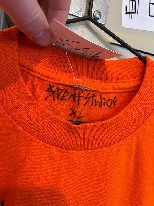 Orange $pent Signature t shirt