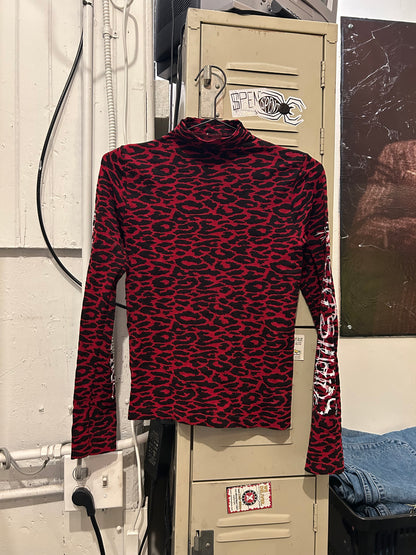 Red Barbed Leopard longsleeve shirt