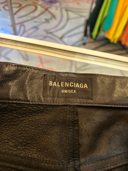 Repaired Balenciaga Flared Leather pants