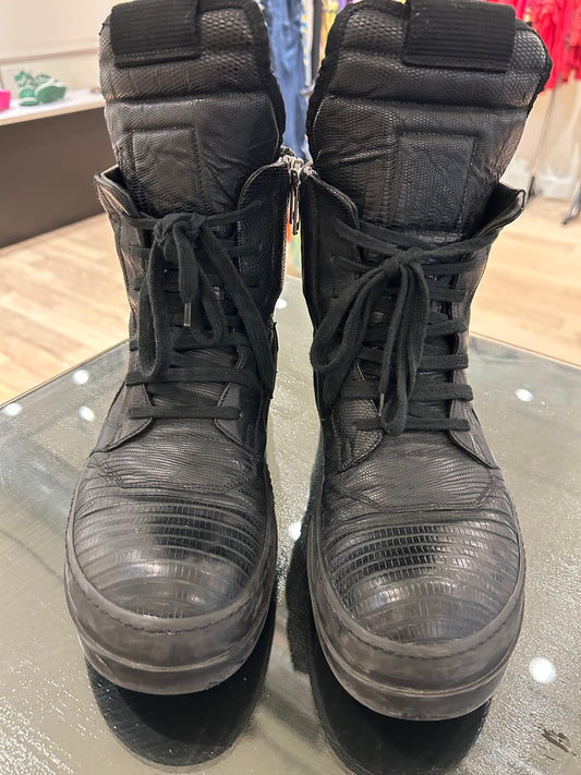 Rick Owen’s Iguana Geobasket sneakers
