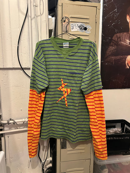 Layered $triped shirt