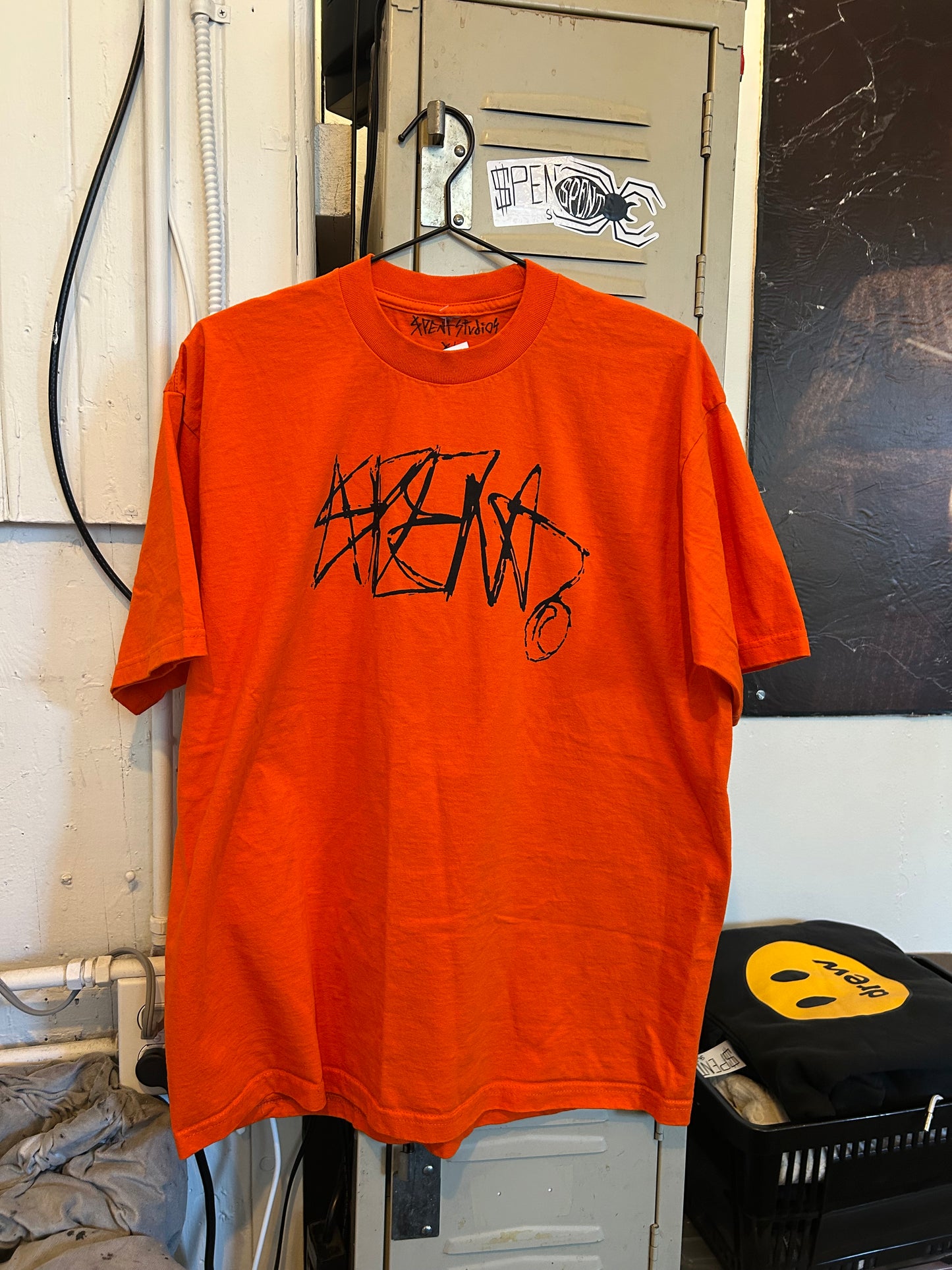 Orange $pent Signature t shirt