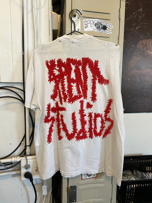 White Distressed Girl t shirt