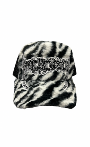 Furry Zebra Trucker hat