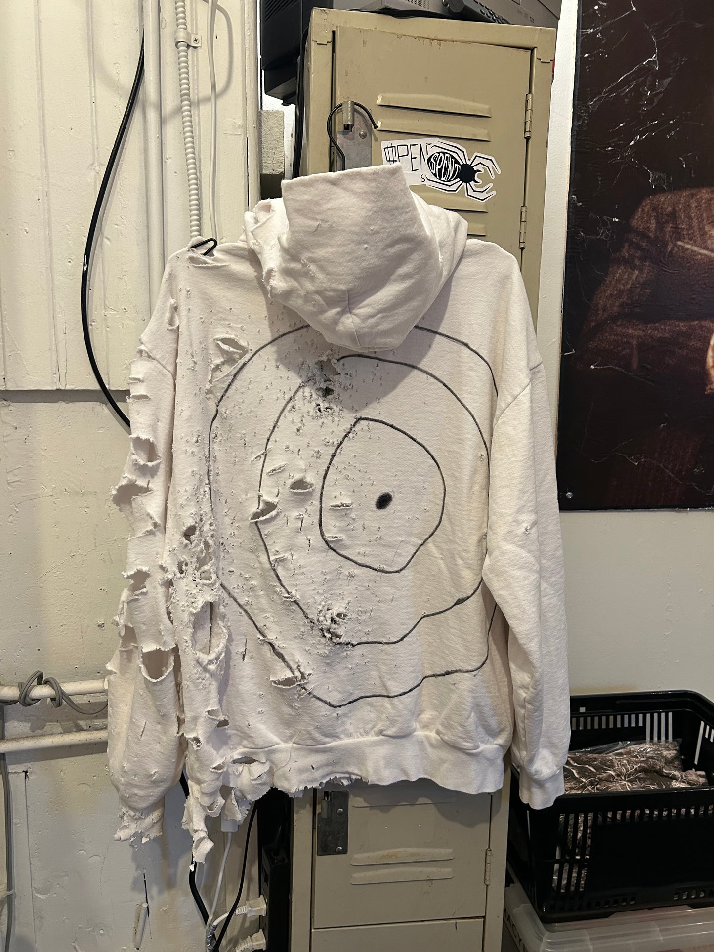 Destroyed $pent Too Much hoodie