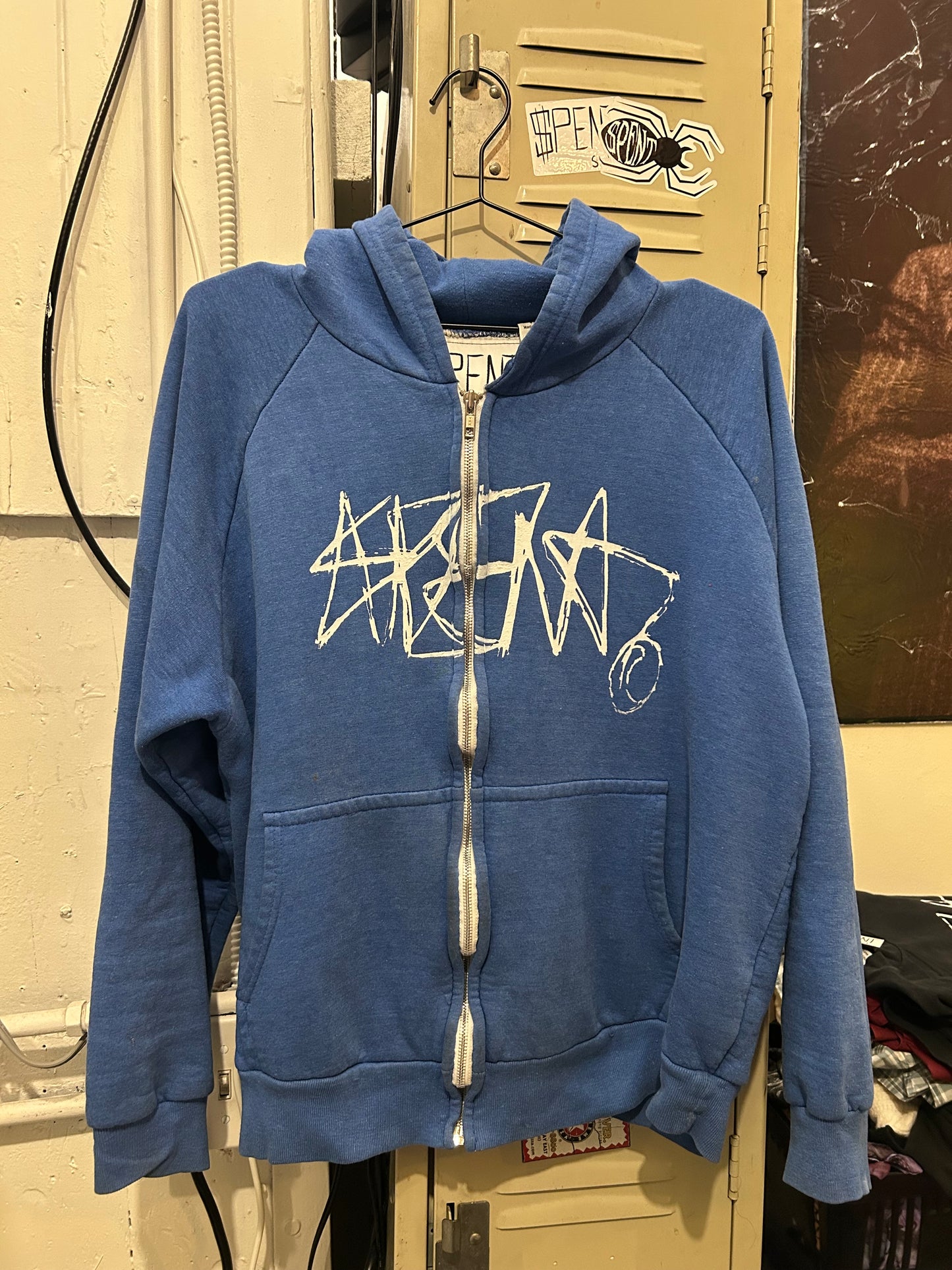 Blue Thermal Signature Zip Up hoodie