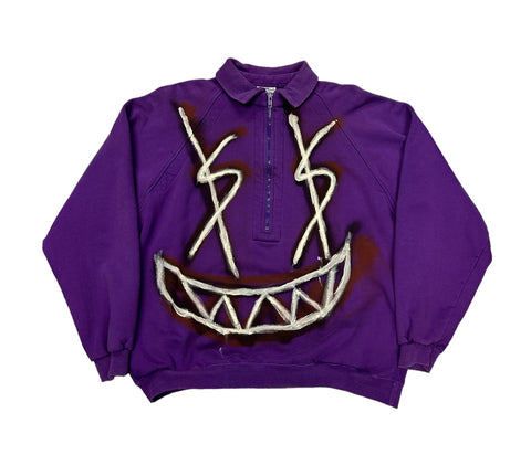 “Ca$h Face” Half Zip sweatshirt