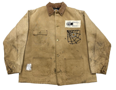 Thrashed Carhartt $pider Chore jacket