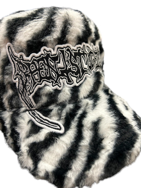 Furry Zebra Trucker hat