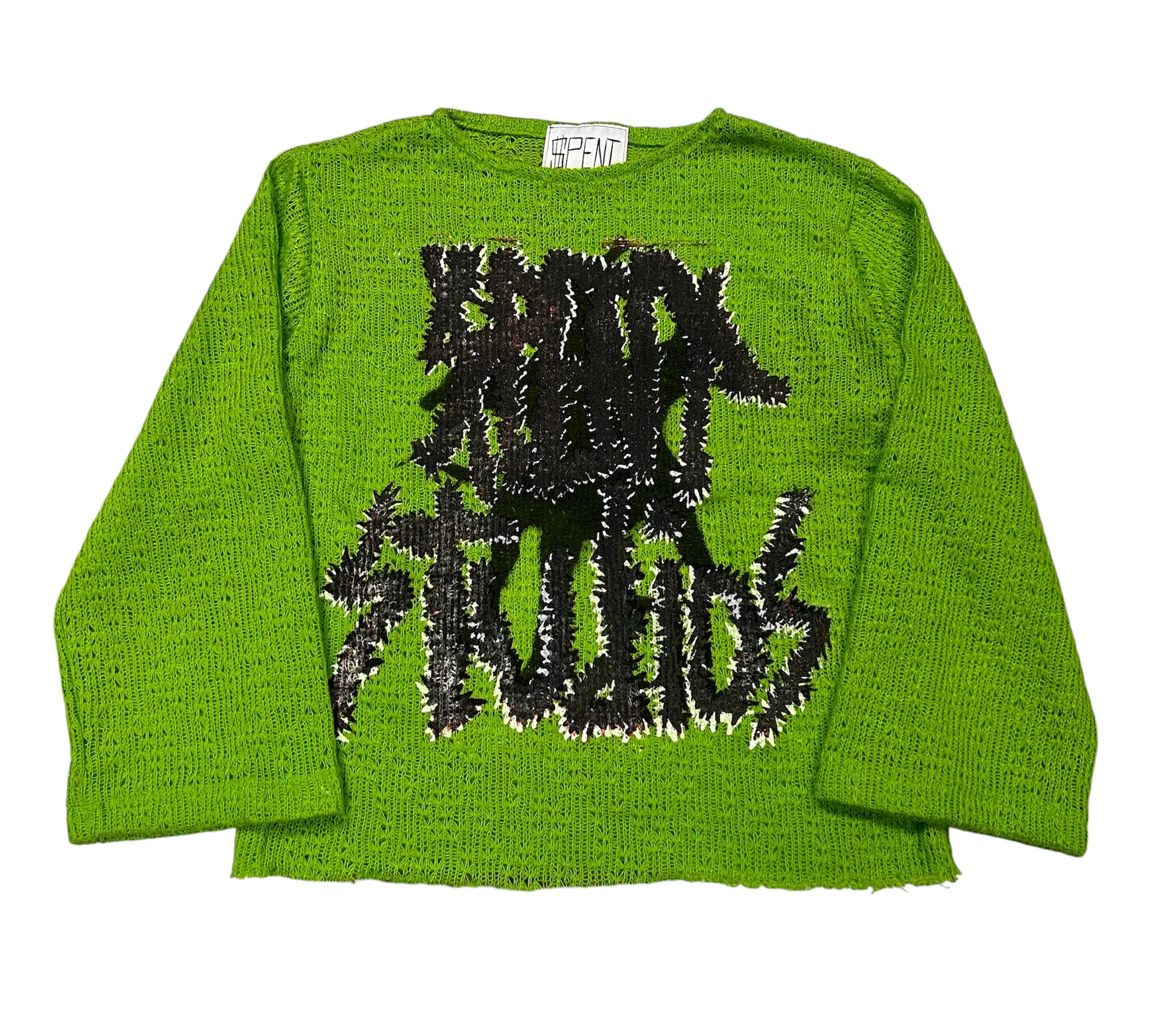 Green Knit $pent sweater