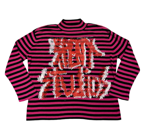 $triped Knit $pent sweater