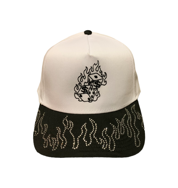 "Roll the Dice" White $napback hat