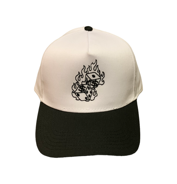 "Roll the Dice" White $napback hat