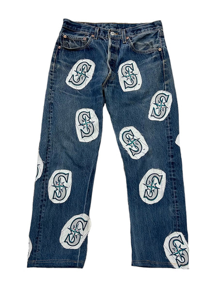 “Mariner$” Patchwork jeans